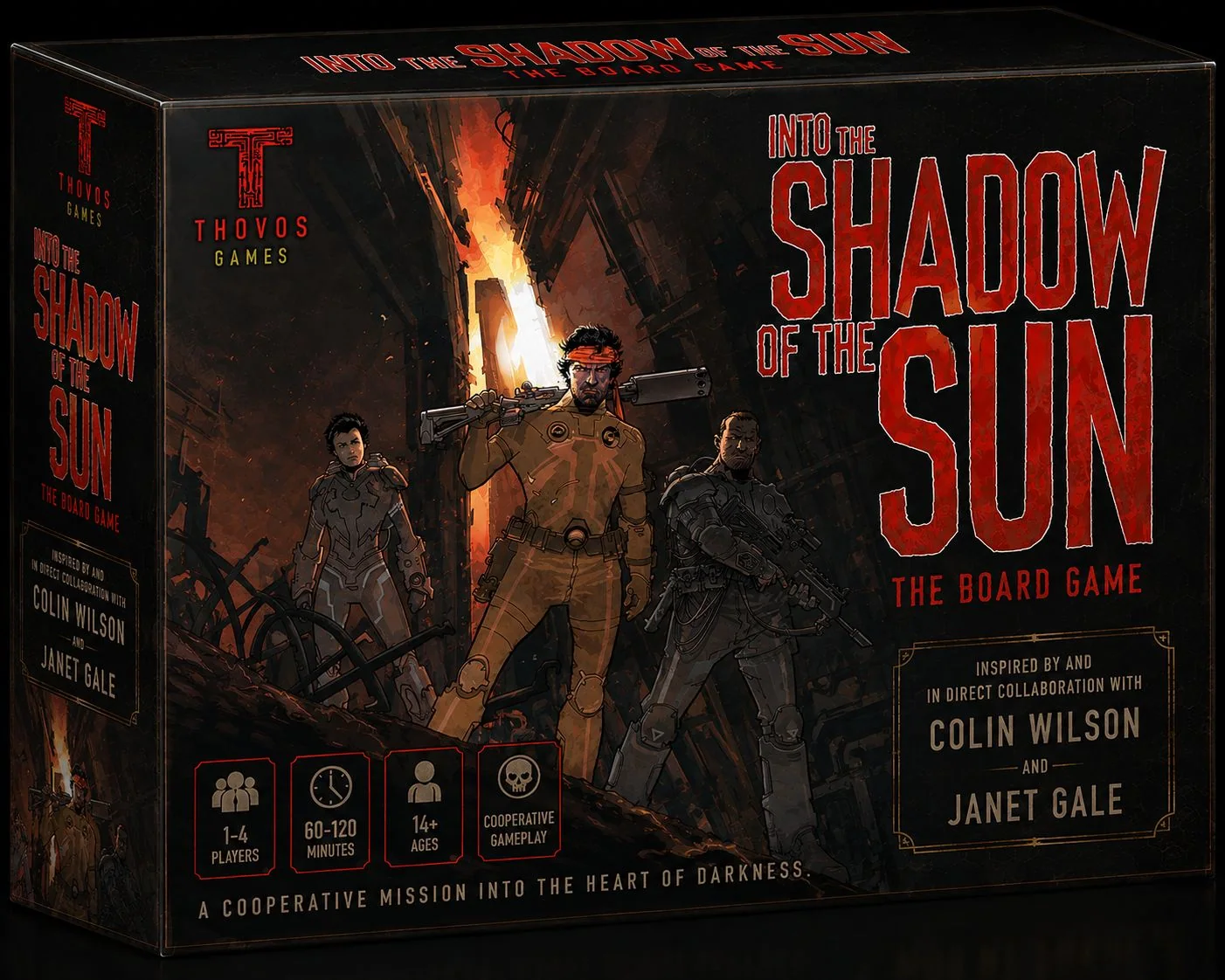 Into the Shadow of the Sun board game box concept