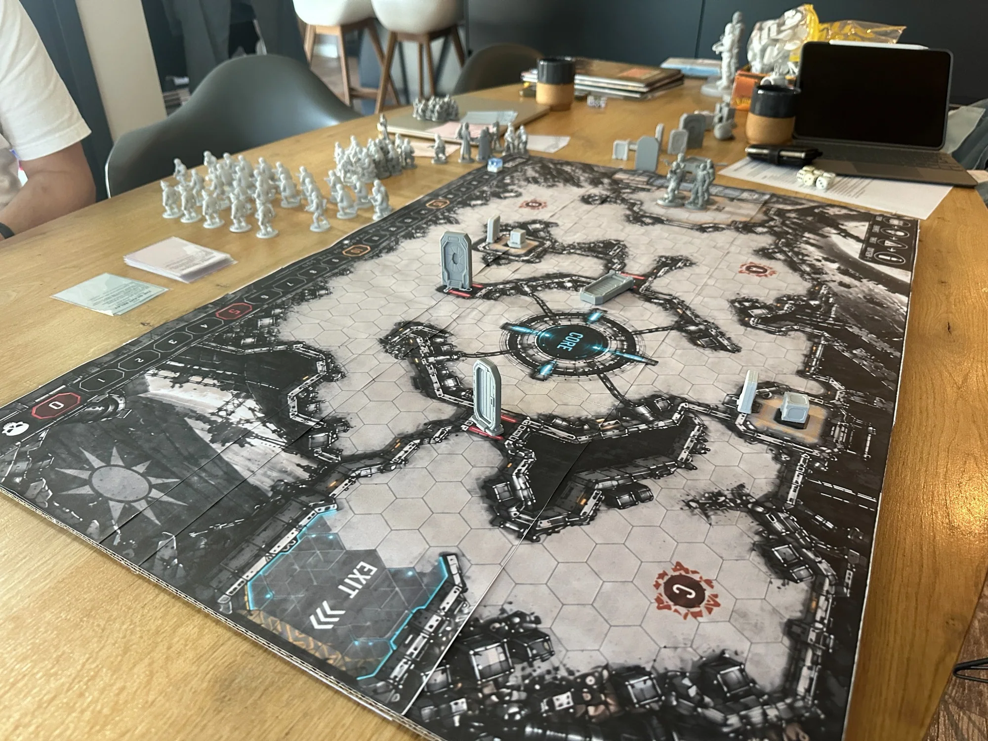 Prototype board on a table